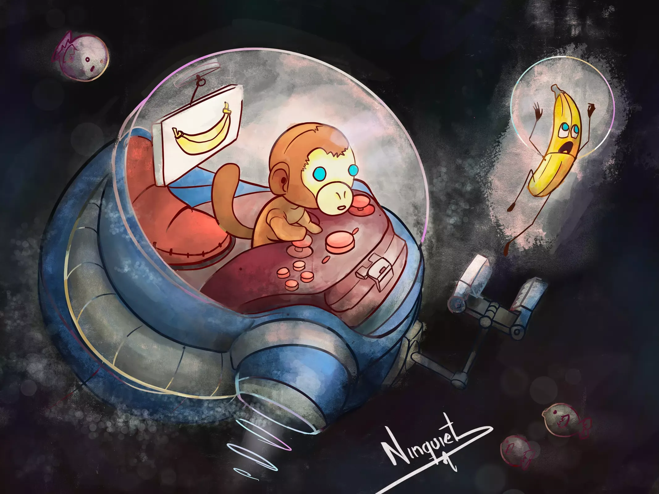 Ilustration SpaceMonkey